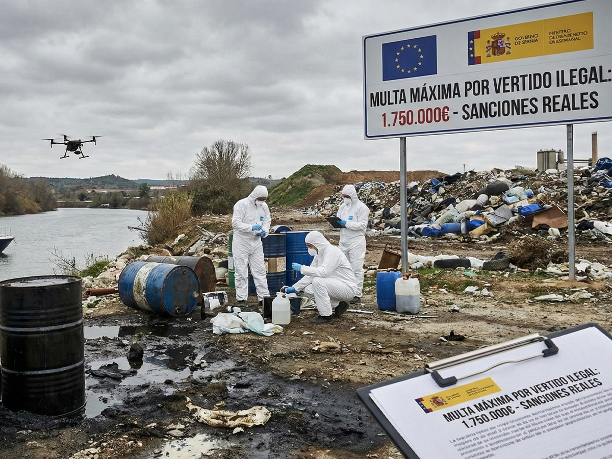 Multas por vertido ilegal y contaminación de aguas sanciones reales