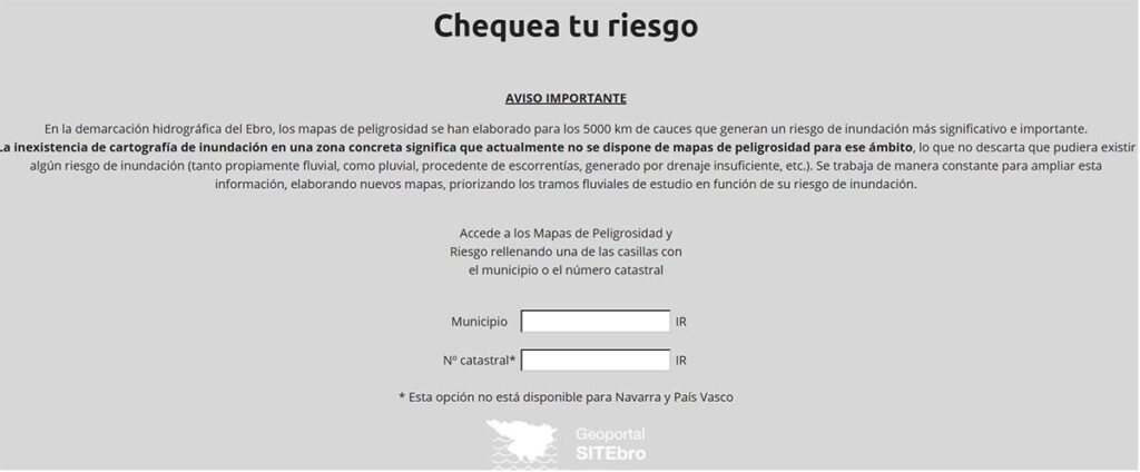 Chequea tu riesgo búsqueda por municipio o referencia catastral